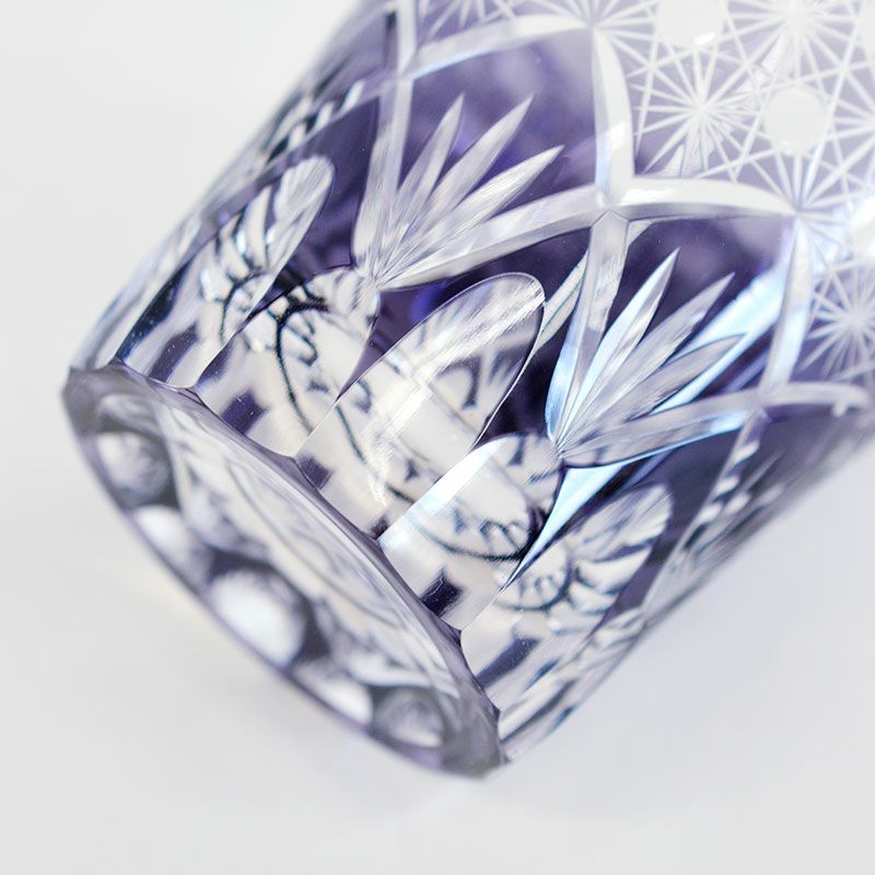 切子 オールドグラス 響 バイオレット｜和食器通販｜織部 Online Store