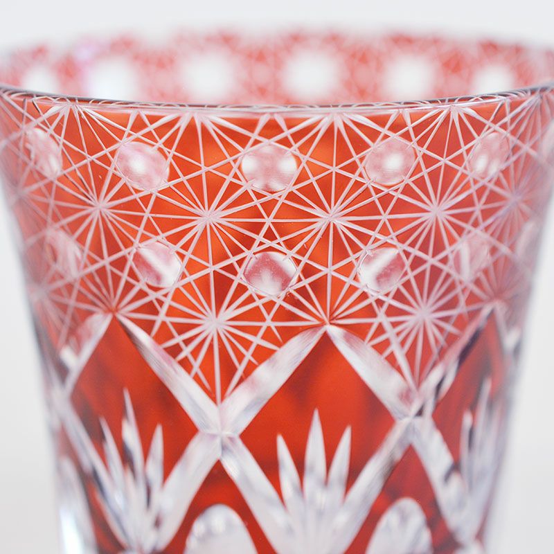 切子 オールドグラス 響 レッド｜和食器通販｜織部 Online Store【公式】