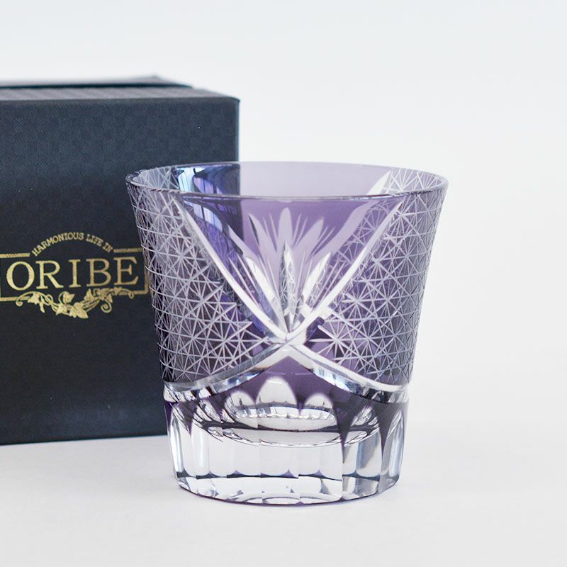 切子 オールドグラス 月光 バイオレット｜和食器通販｜織部 Online