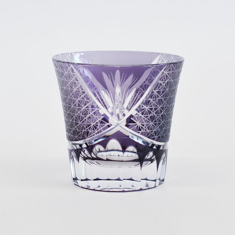 切子 オールドグラス 月光 バイオレット｜和食器通販｜織部 Online