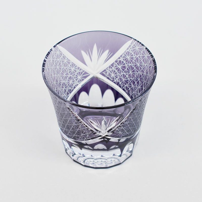 切子 オールドグラス 月光 バイオレット｜和食器通販｜織部 Online