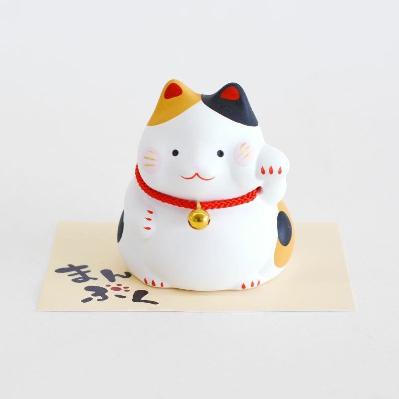 まんぷく招き猫・桃｜和食器通販｜織部 Online Store【公式】