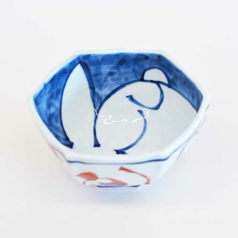 赤絵うさぎ 六角鉢｜和食器通販｜織部 Online Store【公式】