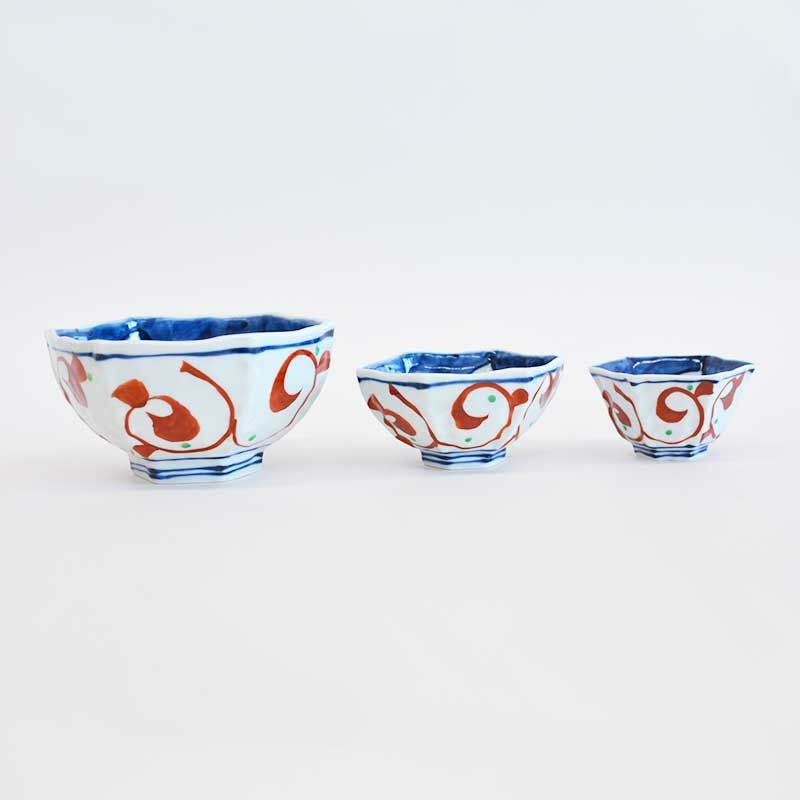 赤絵うさぎ 六角鉢｜和食器通販｜織部 Online Store【公式】