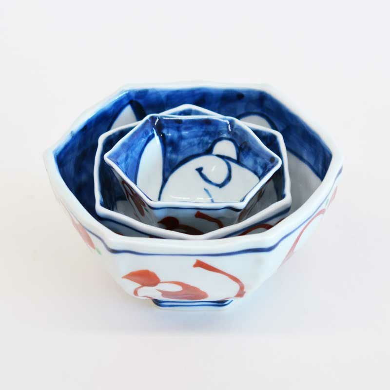 赤絵うさぎ 六角鉢｜和食器通販｜織部 Online Store【公式】