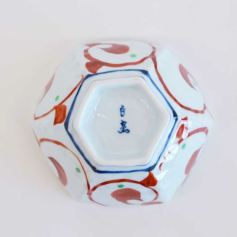 赤絵うさぎ 六角鉢｜和食器通販｜織部 Online Store【公式】