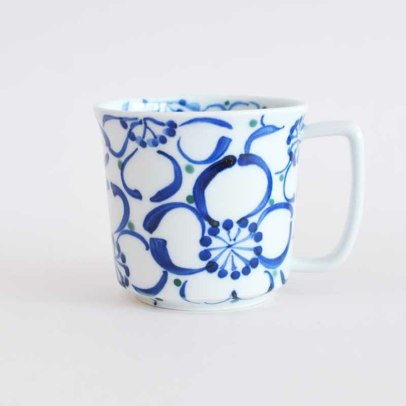 大輪花 軽々マグカップ 青｜和食器通販｜織部 Online Store【公式】