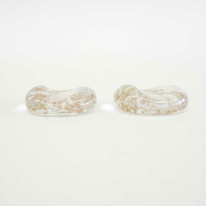 金ラメのガラス製箸置きです