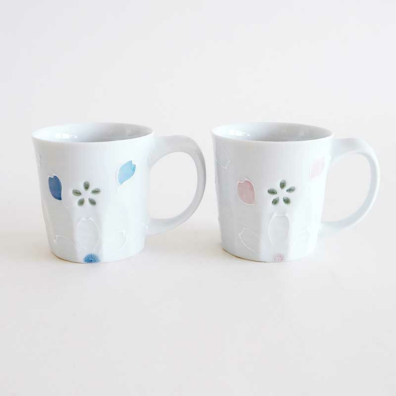 クリスタル桜 フィットマグ 青｜和食器通販｜織部 Online Store【公式】