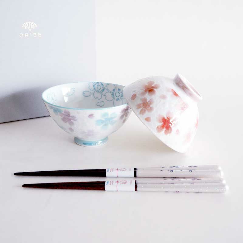 煌き 茶碗＆箸 ペア｜ギフトにも最適｜和食器通販｜織部 Online Store