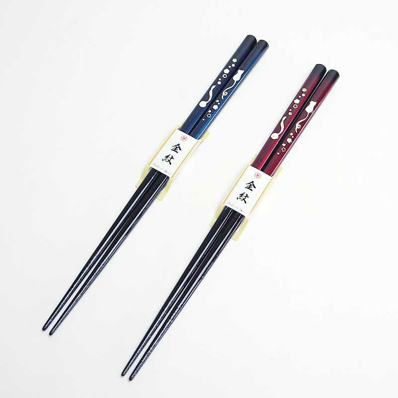 金紋箸 猫に鈴 青｜和食器通販｜織部 Online Store【公式】