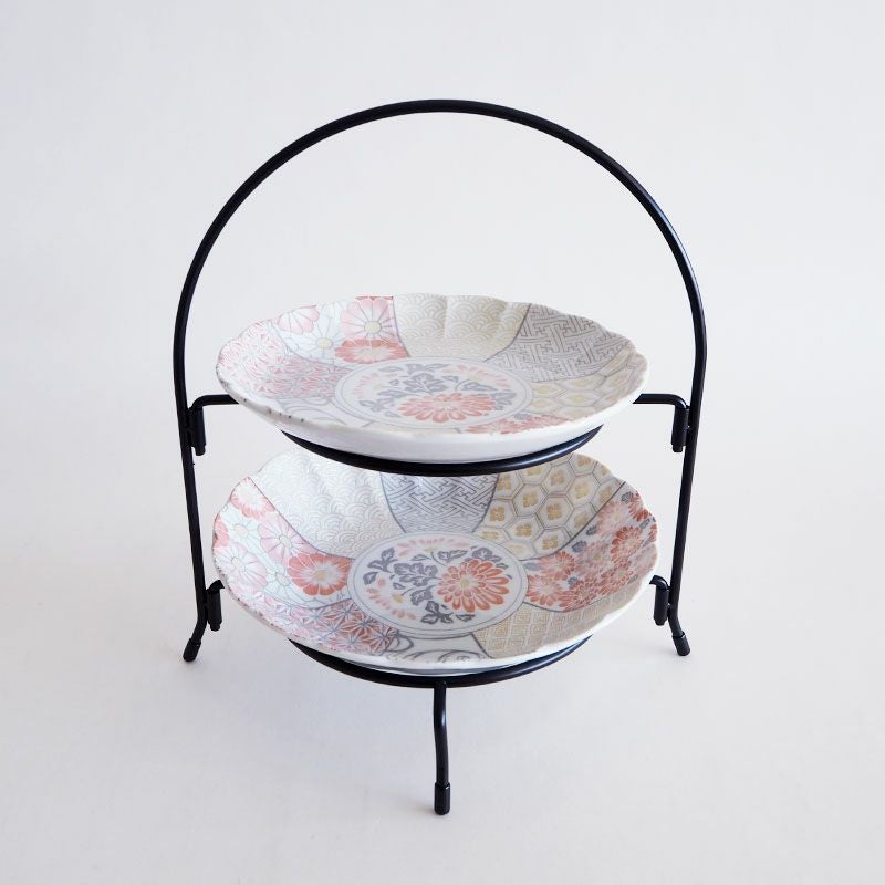 美濃祥瑞の深皿と中皿、オードブルスタンドのセットです