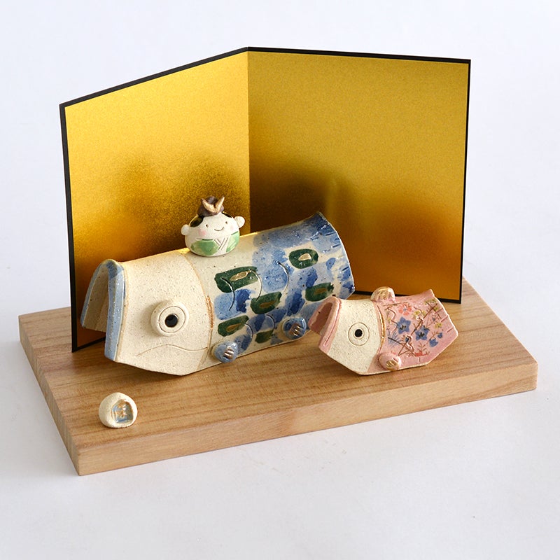 岐阜県土岐市で作られた豊大窯の五月人形です