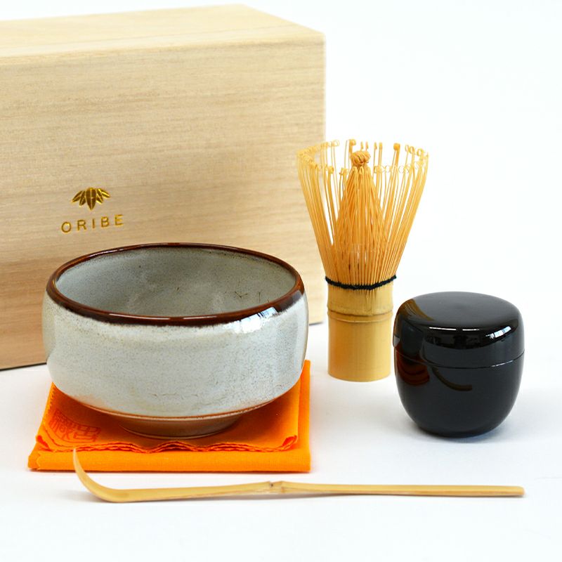 お抹茶セット　haku碗 白柚子