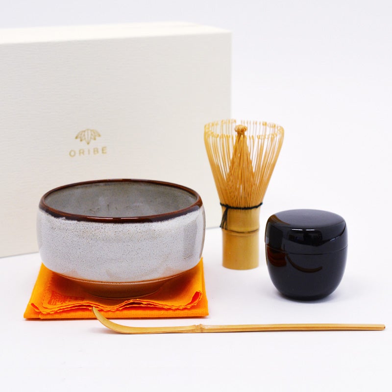 お抹茶セット　haku碗 白柚子
