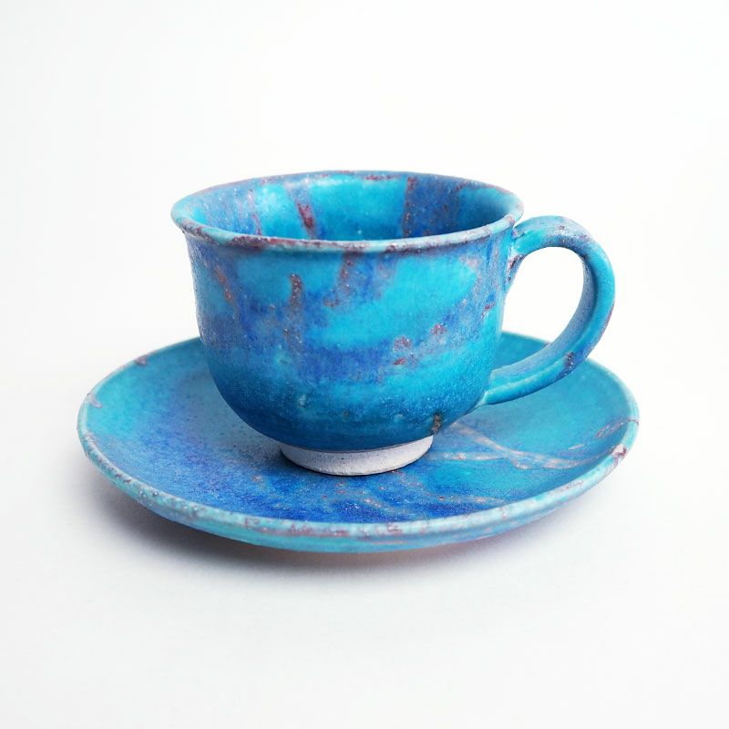 露草コーヒー碗皿