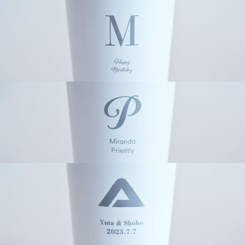 イニシャル3種類をいれたイメージです