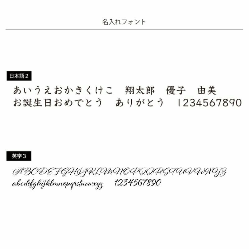 日本語フォント1種類、英字フォント1種類です