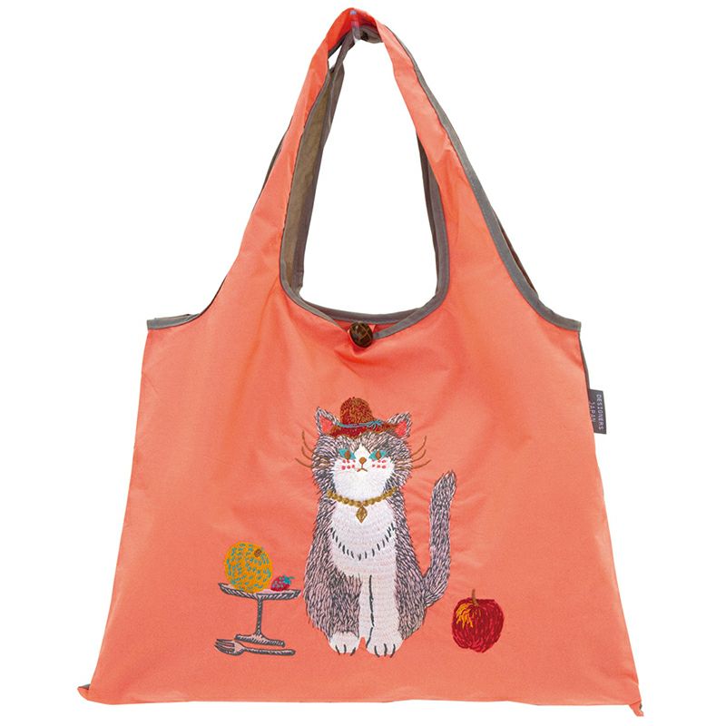 刺繍バッグ おすましのねこ