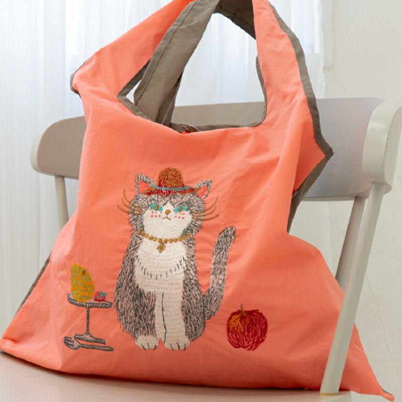 刺繍バッグ おすましのねこ｜和食器通販｜織部 Online Store【公式】