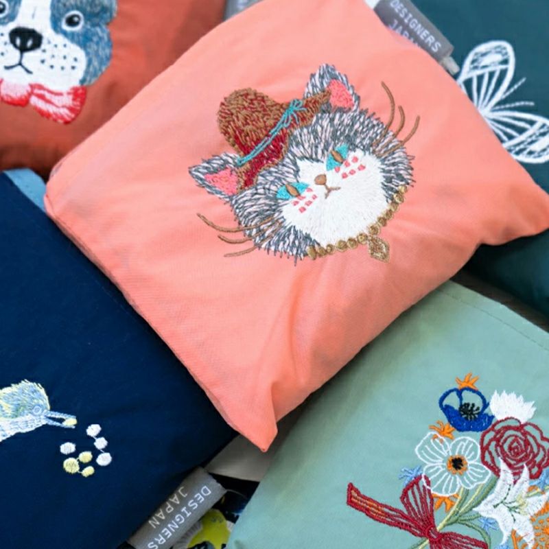 刺繍バッグ おすましのねこ｜和食器通販｜織部 Online Store【公式】