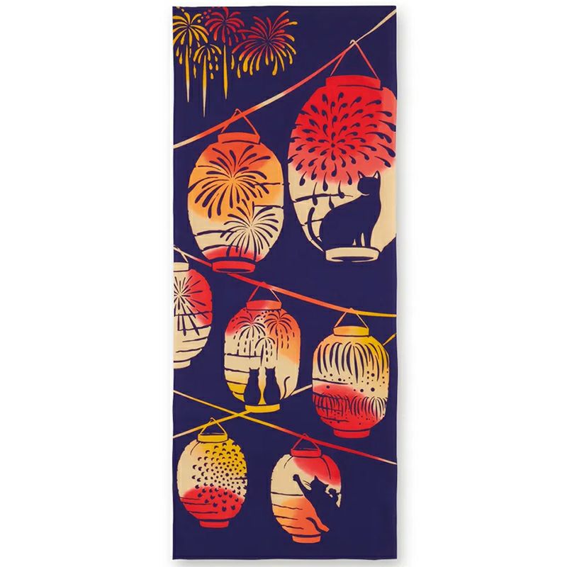 注染手ぬぐい　花火灯り