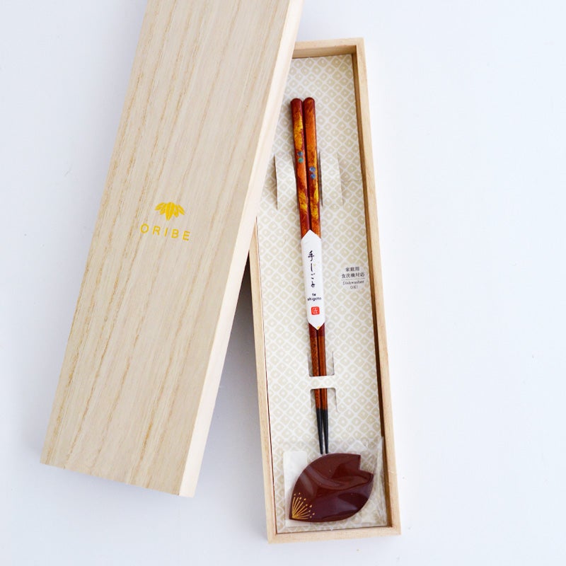 本漆細身朧月箸 一膳セット 21cm