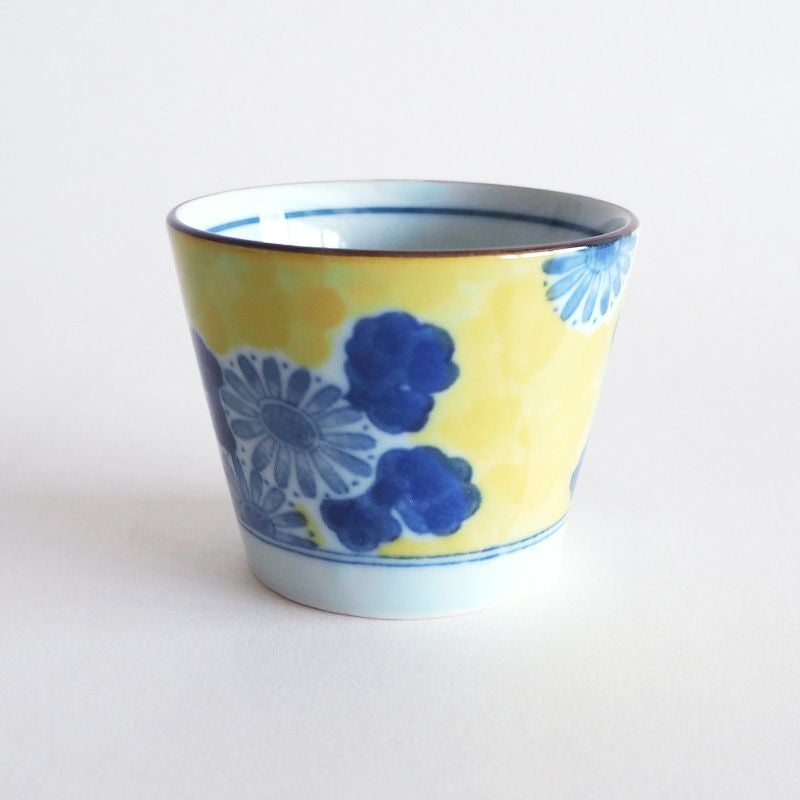 黄地草花 そばちょこ