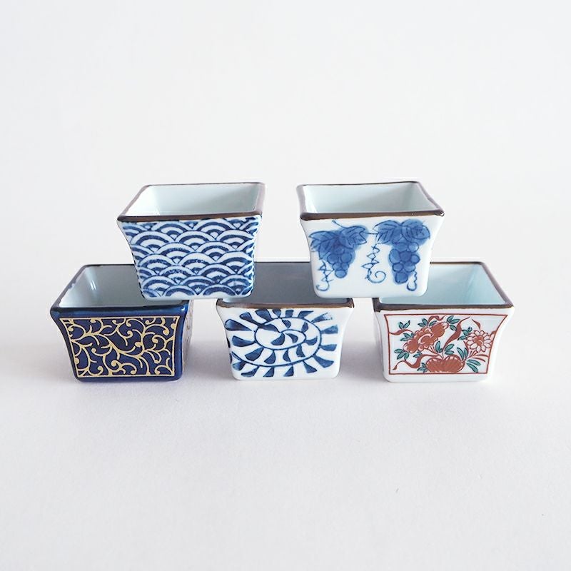 絵変り 枡型 小付揃｜和食器通販｜織部 Online Store【公式】