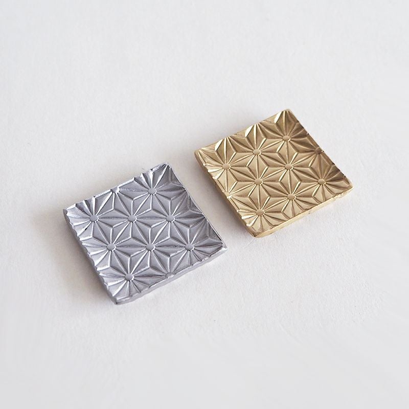 麻の葉スクエア箸置 ゴールドもございます