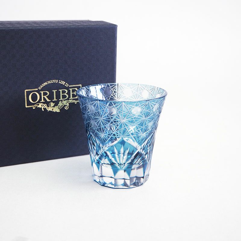 切子 ぐい呑 響 ブルー｜和食器通販｜織部 Online Store【公式】