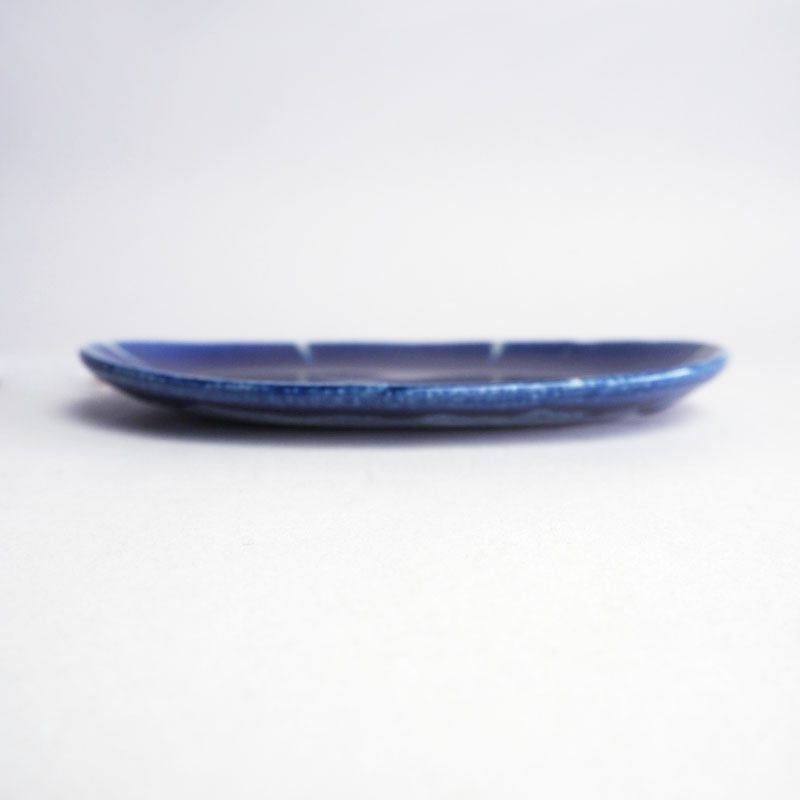 瑠璃 楕円小皿｜和食器通販｜織部 Online Store【公式】