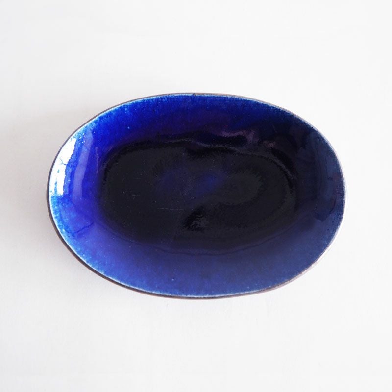森山窯　瑠璃釉楕円皿 Store【公式】 Online 楕円皿｜和食器通販｜織部 ルリ釉 食器