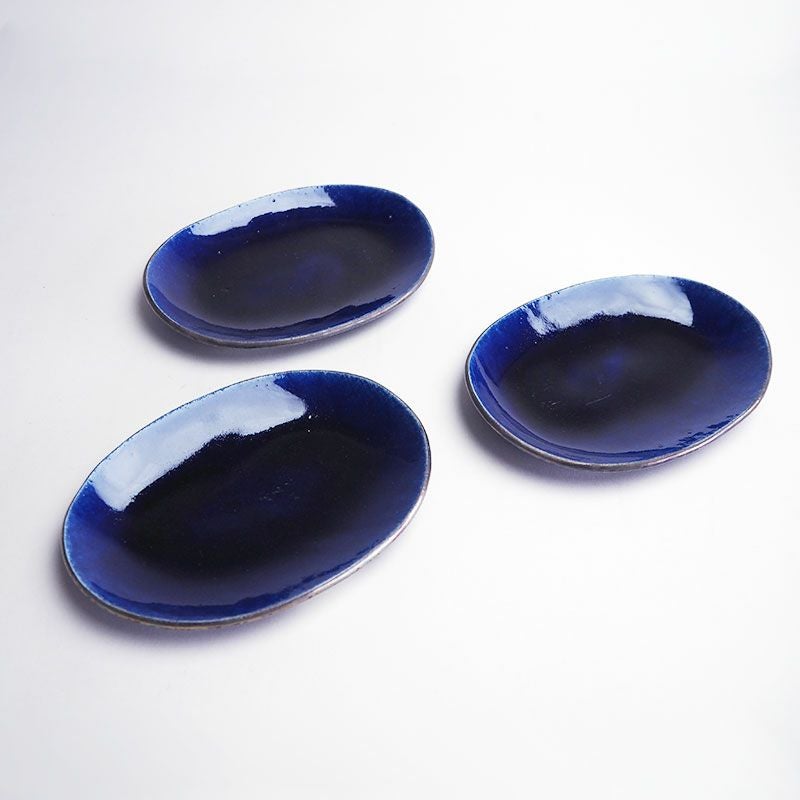 ルリ釉 楕円皿｜和食器通販｜織部 Online Store【公式】