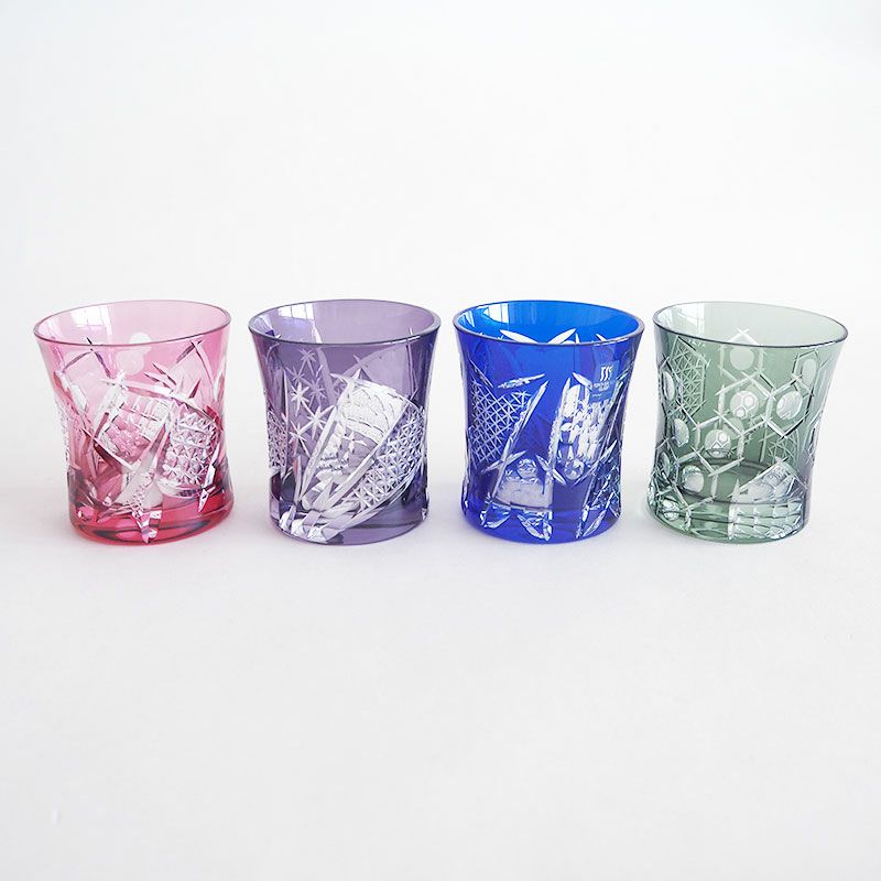 八千代 切子 タンブラー 矢絣柄｜和食器通販｜織部 Online Store【公式】