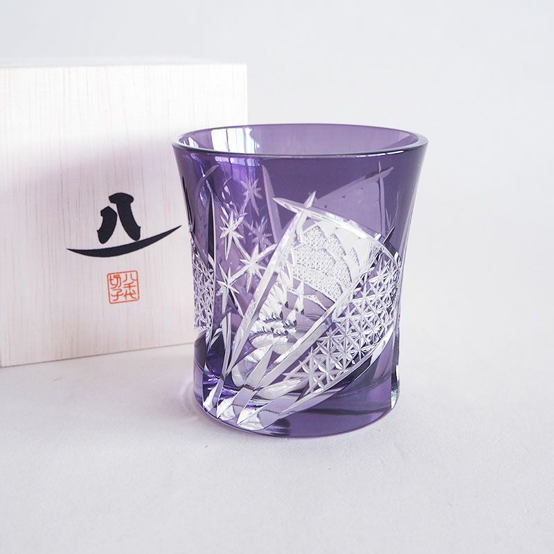 八千代 切子 タンブラー 扇柄