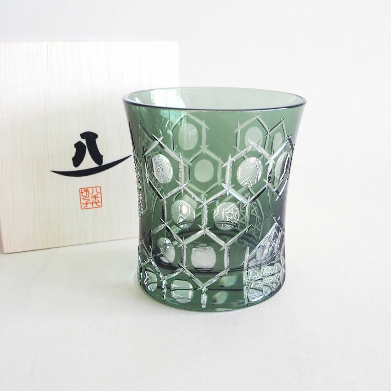 八千代 切子 タンブラー 亀甲
