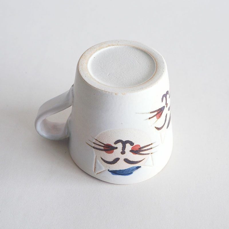 丈夫で割れにくい萬古焼のマグです