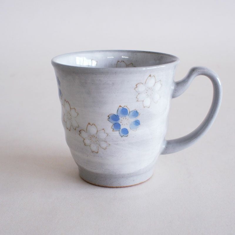 青紅花 マグカップ 青