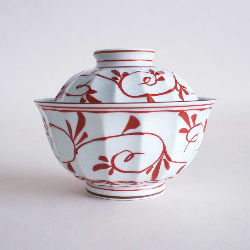 時代山水 蓋丼 赤｜和食器通販｜織部 Online Store【公式】
