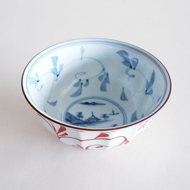 時代山水 蓋丼 赤｜和食器通販｜織部 Online Store【公式】