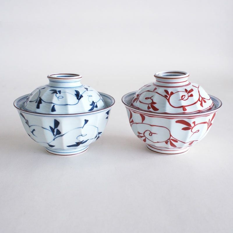 時代山水 蓋丼 赤｜和食器通販｜織部 Online Store【公式】