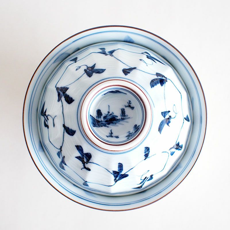 時代山水 蓋丼 青｜和食器通販｜織部 Online Store【公式】
