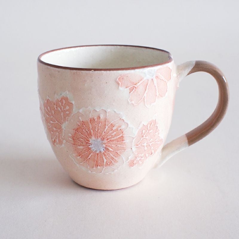 ピンクのマグカップと花束セット 花風マグ ピンク｜和食器通販｜織部 Online Store【公式】