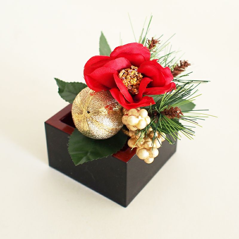 升にお花を飾ったアレンジ例です