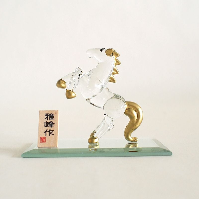 ビードロ金彩　福跳ね午