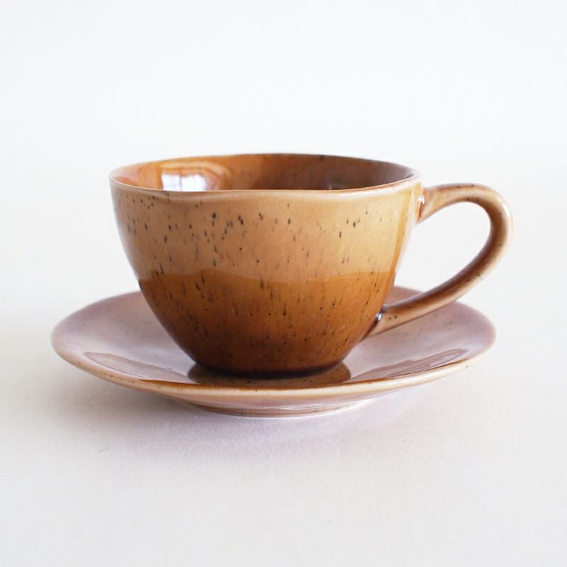 ゆらぎ コーヒーカップ＆ソーサー 茶