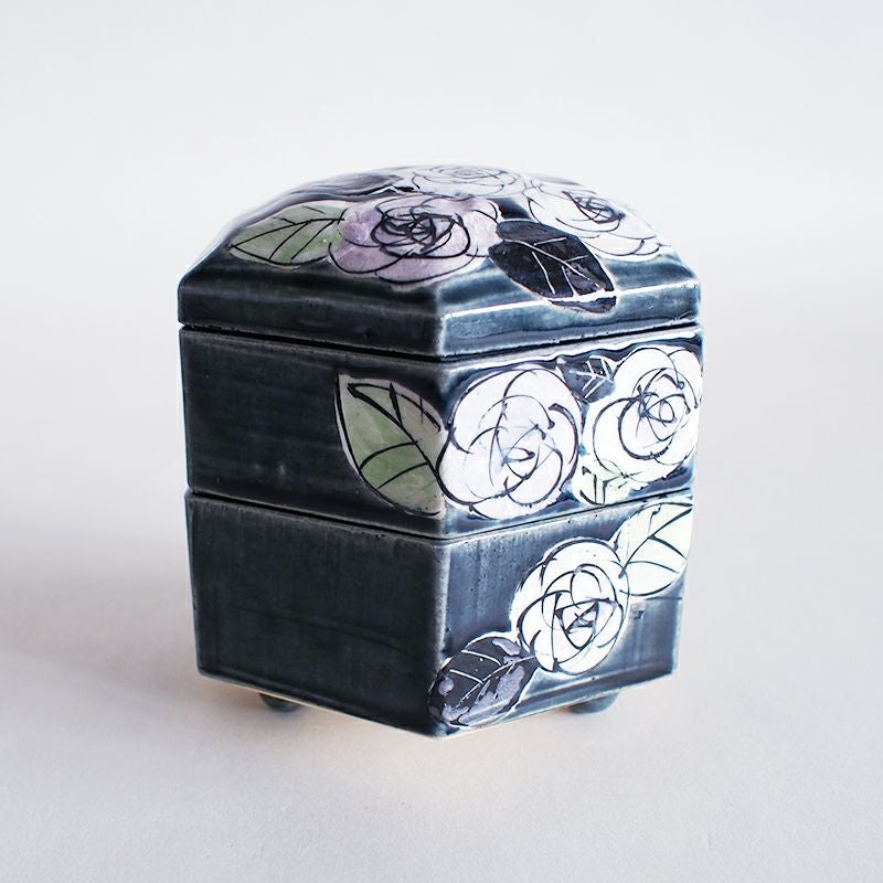 瑠璃釉薔薇 二段重｜和食器通販｜織部 Online Store【公式】