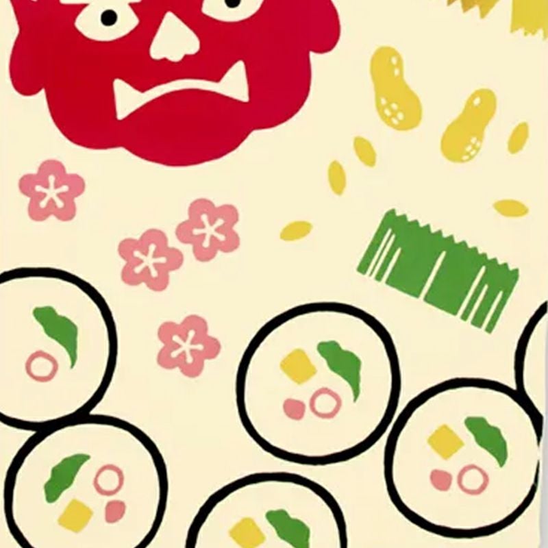 恵方に向かって丸かぶり