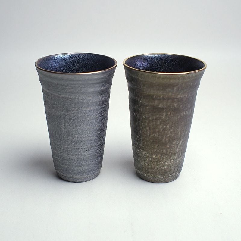 晶雲（銀）反型ビア（大）渕金付｜和食器通販｜織部 Online Store【公式】